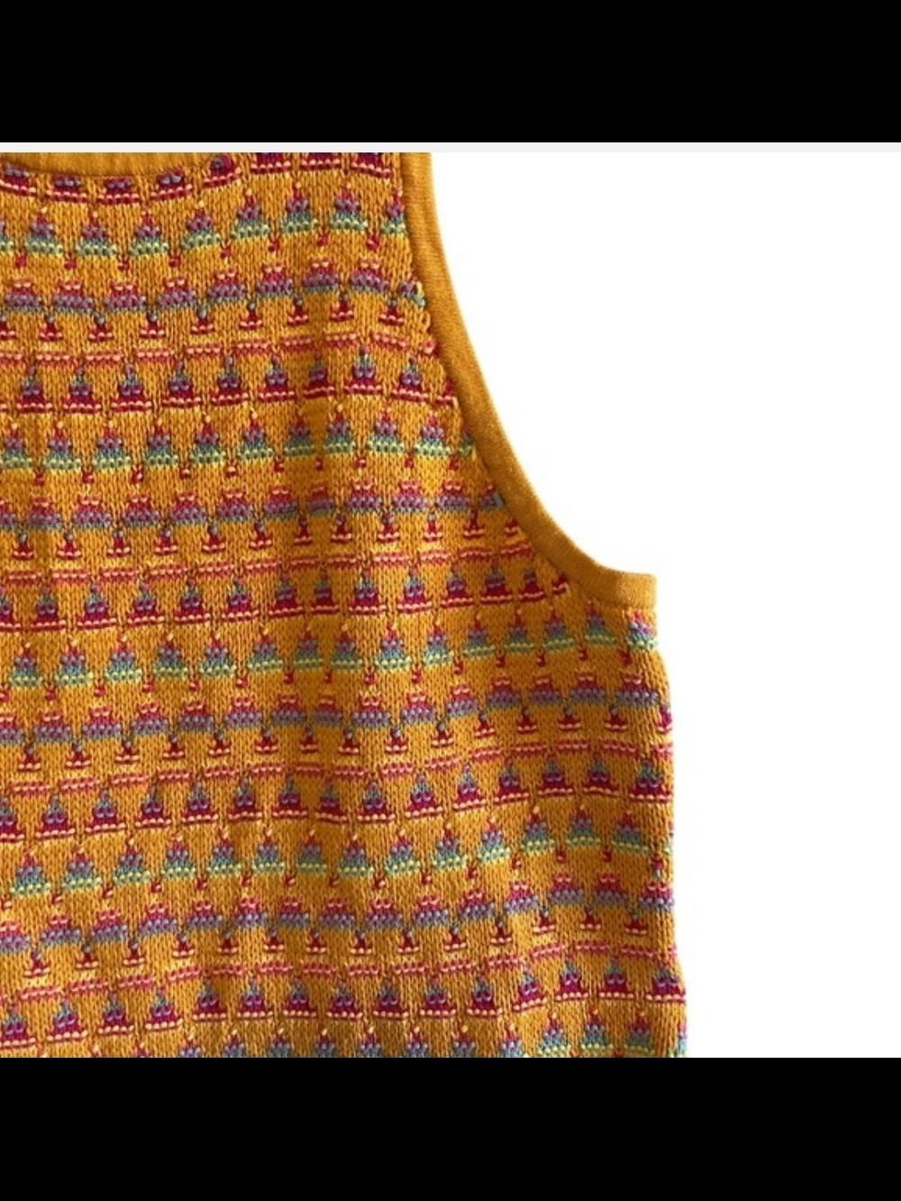 Sundance, colorful knit tank top sleeveless shirt crochet casual layering large - Picture 3 of 8